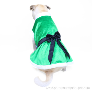 Vestido clásico de la Navidad del animal doméstico de la ropa del perro de la tela estupenda